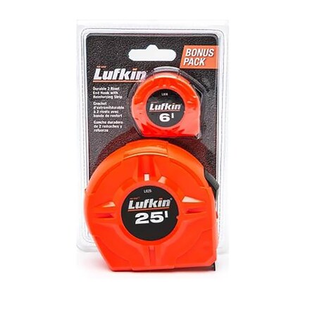 CRESCENT LUFKIN Rule Tape 1X25 W/6'Tape L625KR